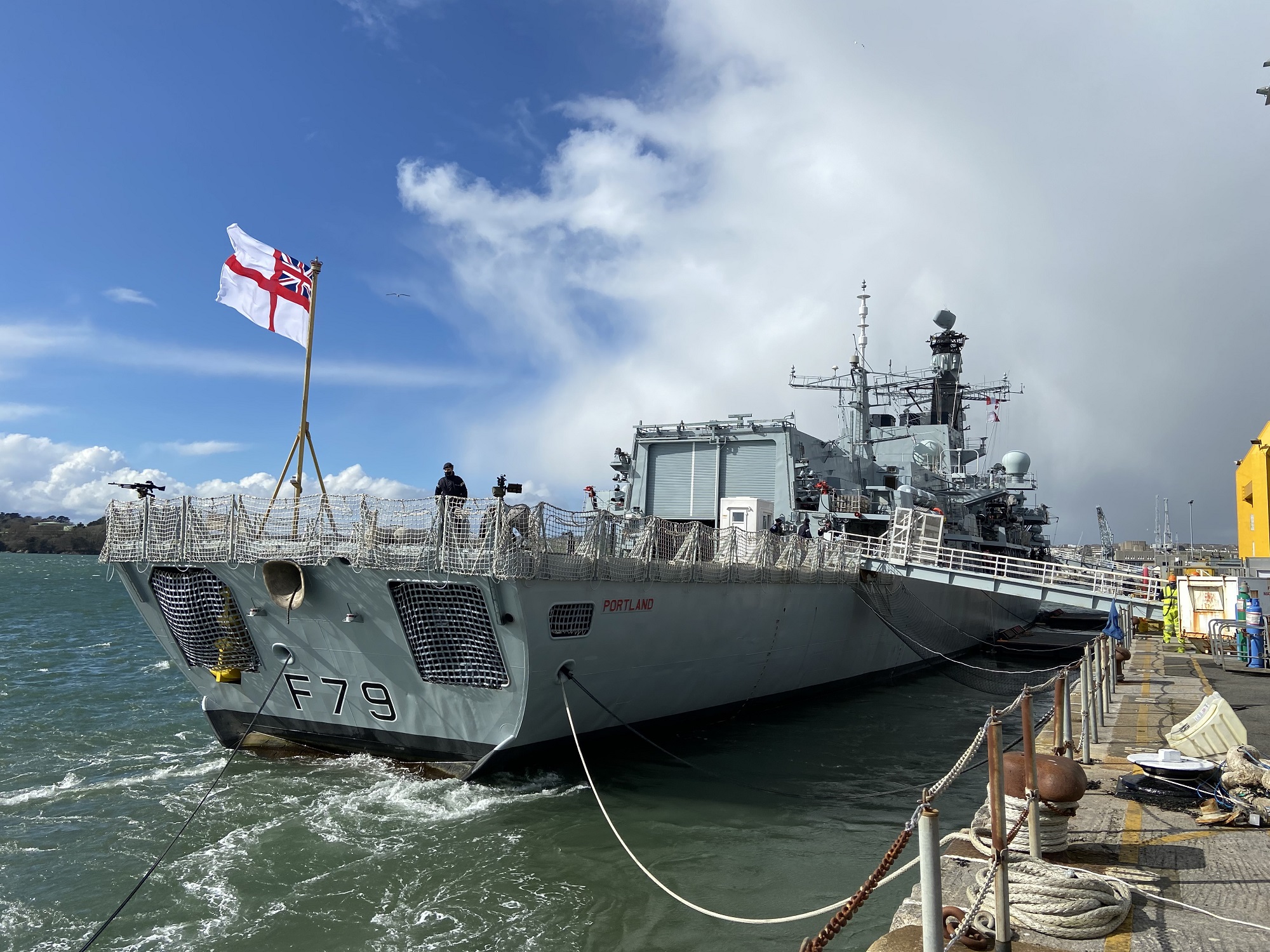 HMS Portland leaves Devonport after 4-year revamp