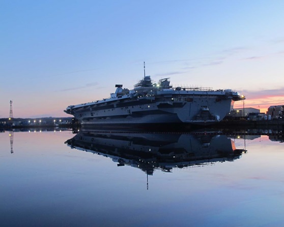 HMS Prince of Wales is currently sitting in Rosyth dockyard (Picture: MOD).