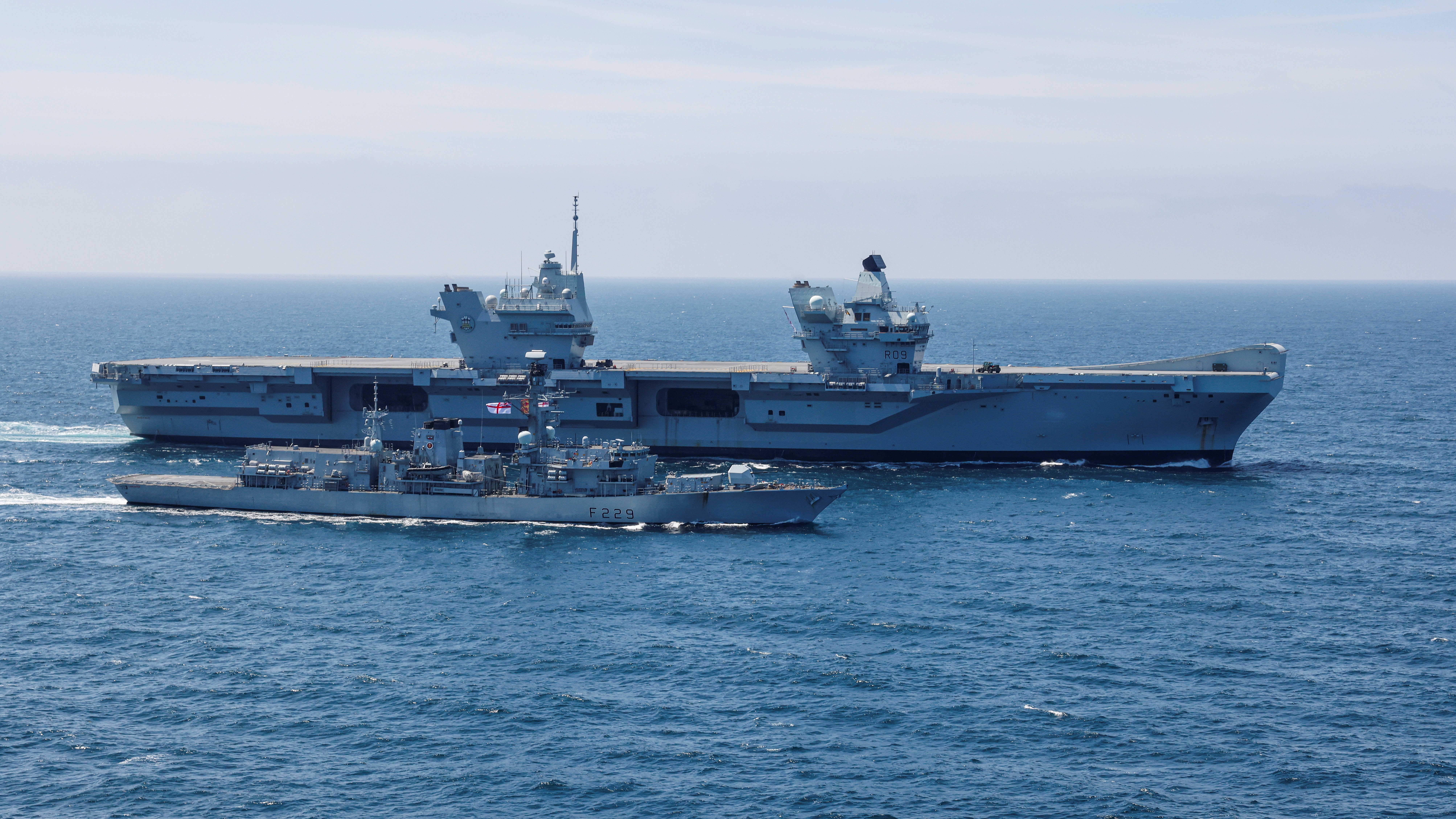 HMS Prince Of Wales alongside HMS Lancaster Declared Fully Operational 29092021 Credit Royal Navy.jpg