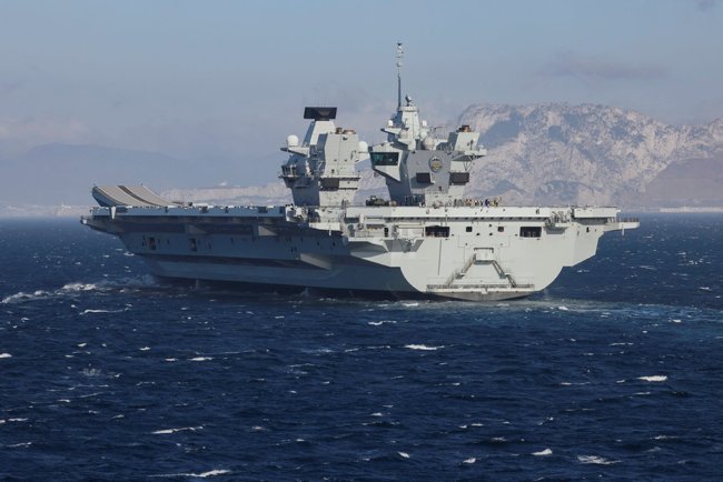 File photo of HMS Prince of Wales near Gibraltar 
