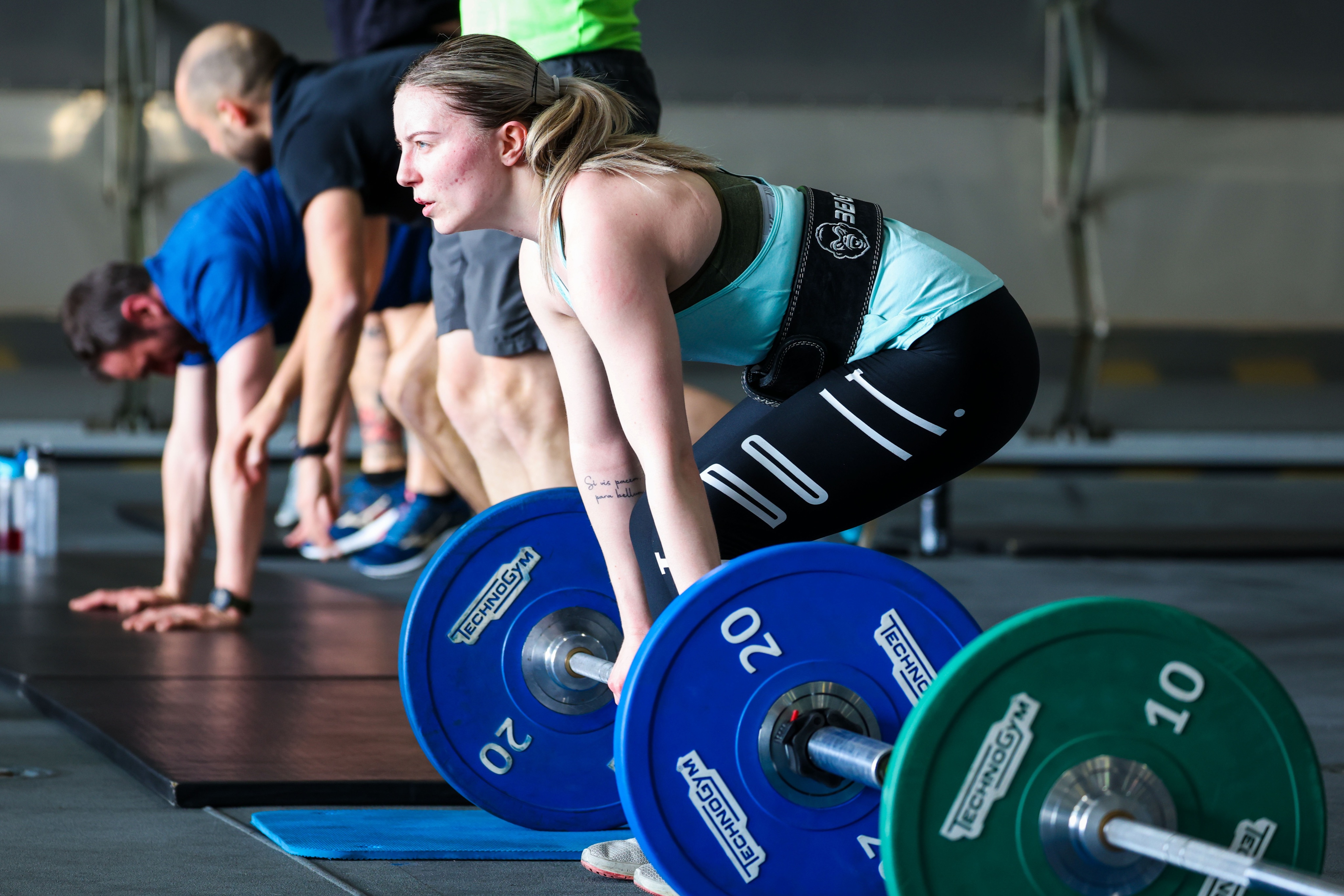 Crew members took part in deadlift and burpee exercises for the fundraiser 