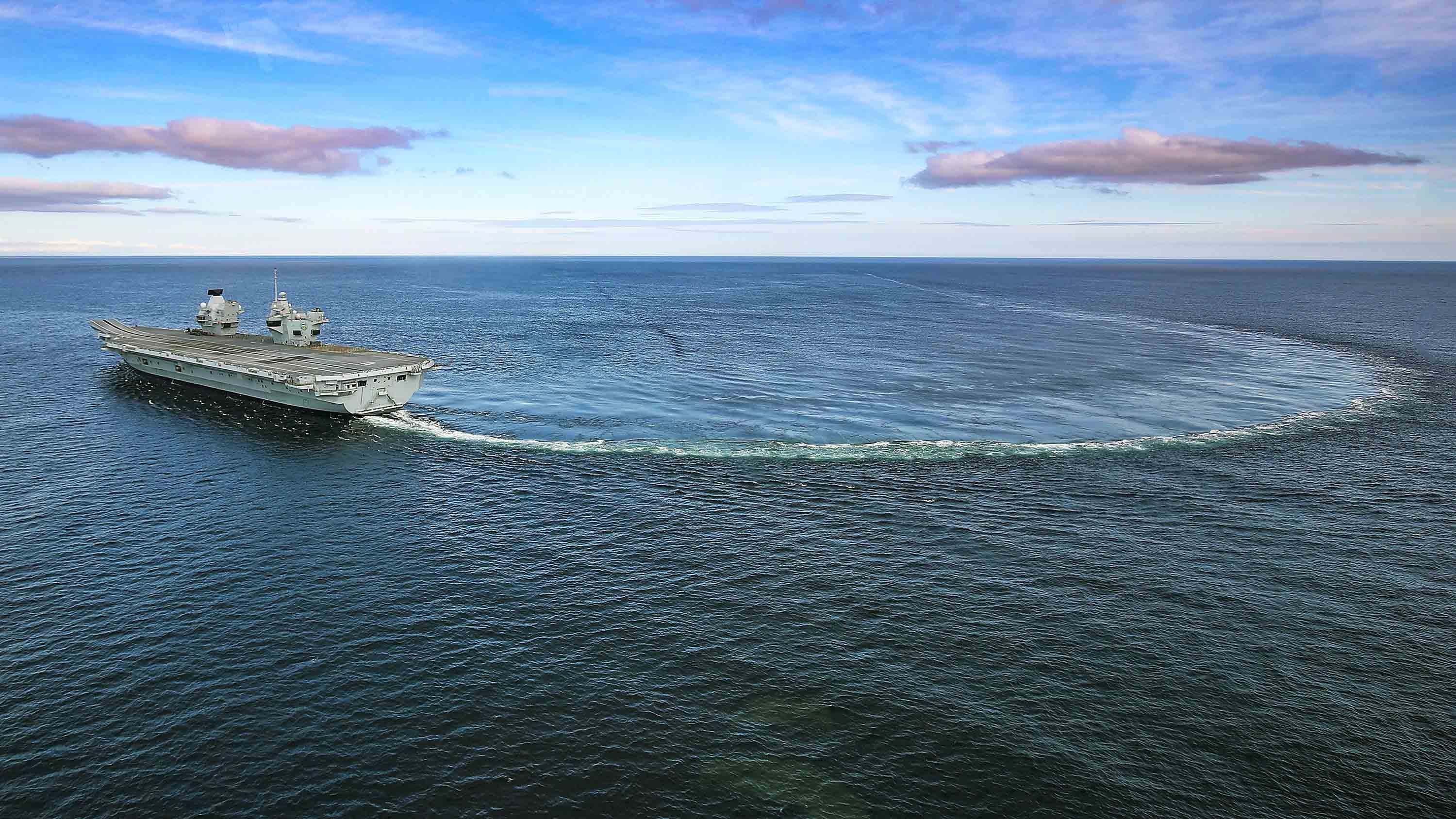 HMS Prince of Wales hits top speed
