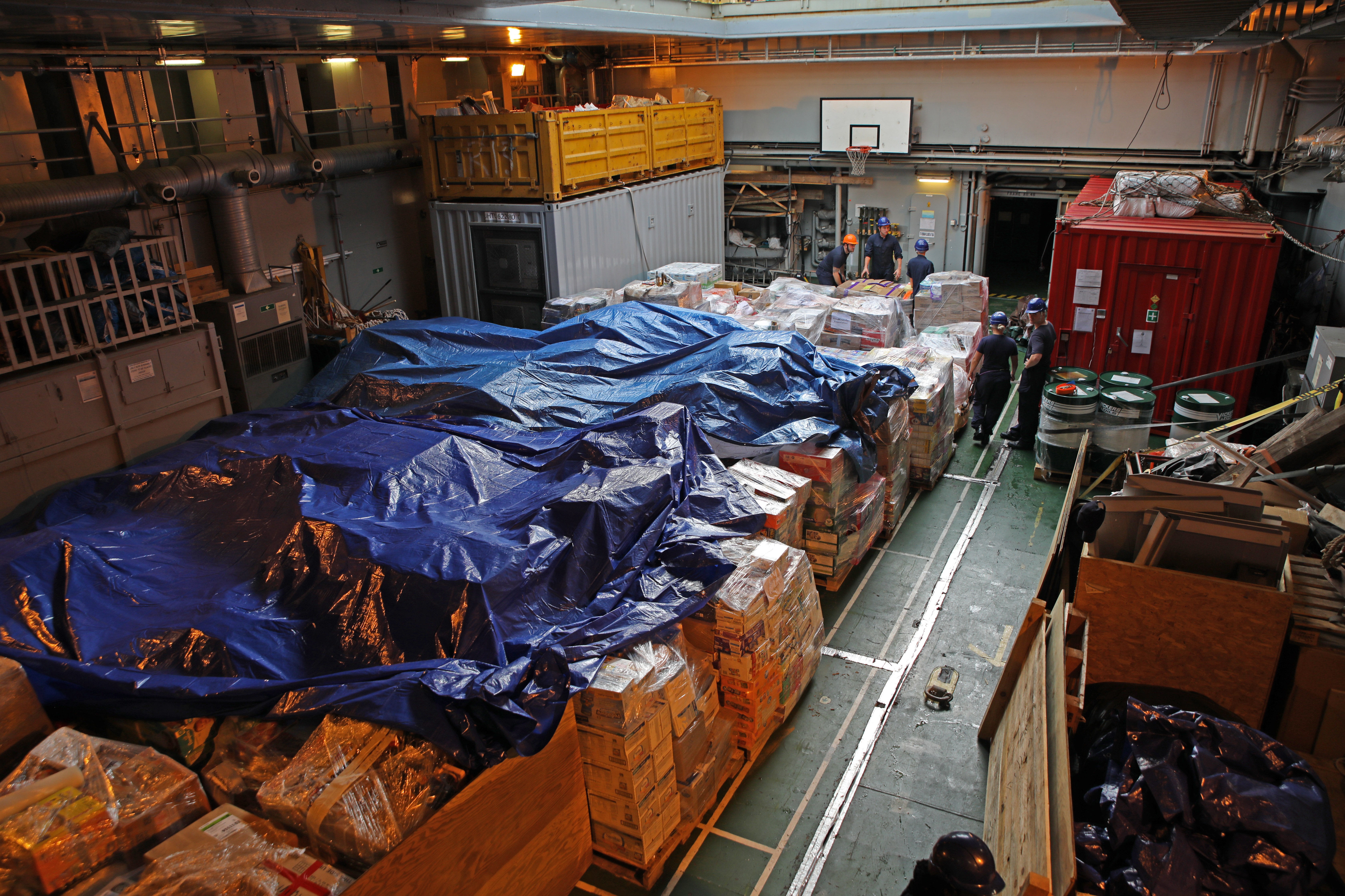 The supplies include food, water and clothing.