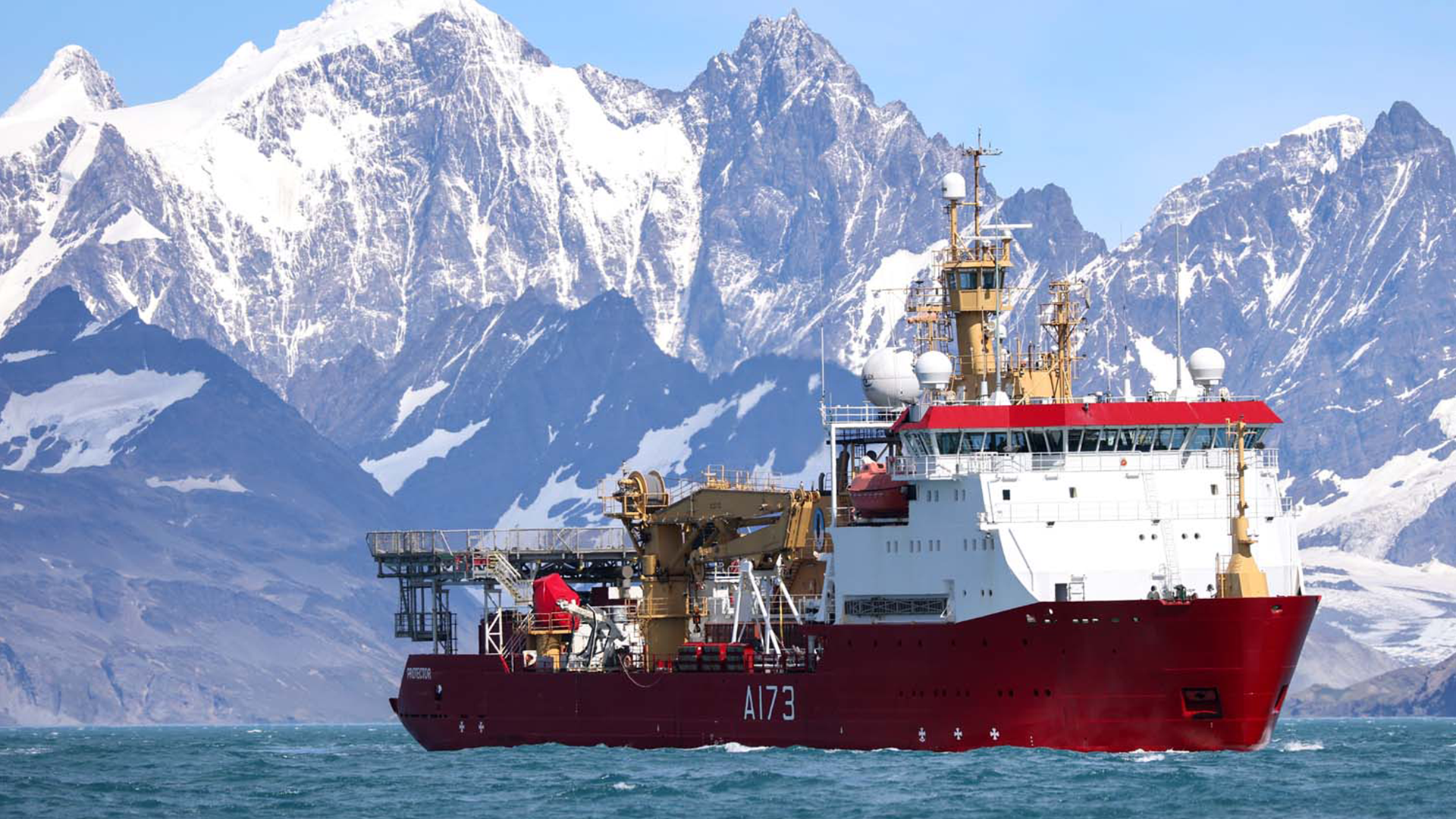 HMS Protector on mission Austral CREDIT ROYAL NAVY