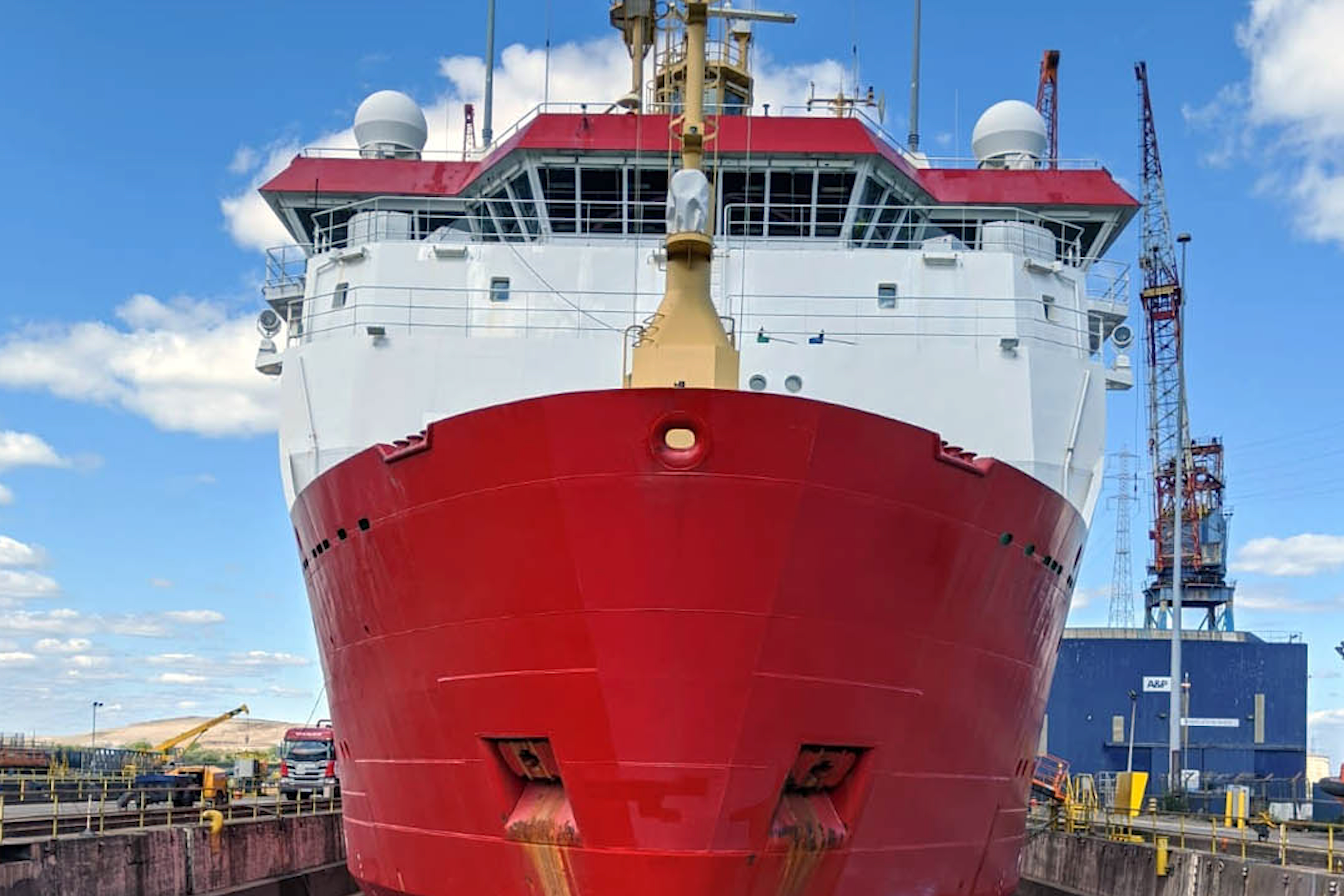 HMS Protector undergoing maintenance 26052020 CREDIT ROYAL NAVY
