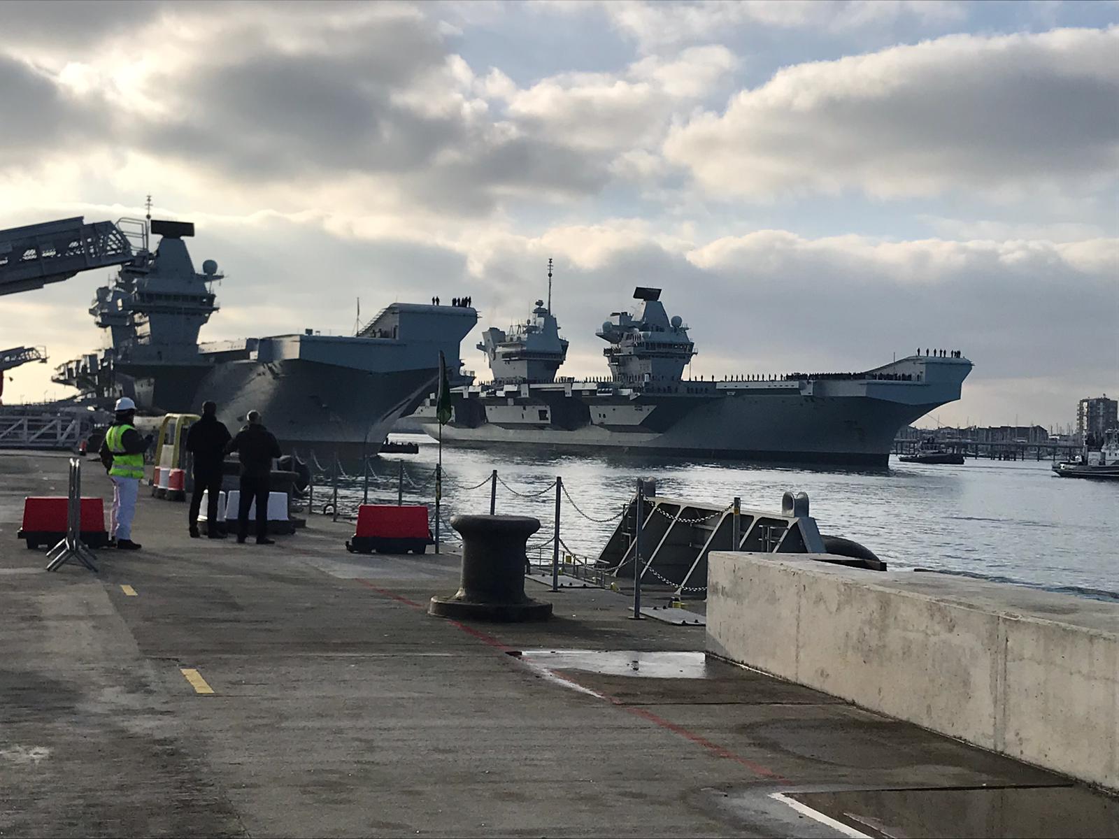 The Royal Navy has two aircraft carriers - HMS Queen Elizabeth and HMS Prince of Wales - although neither are yet operational.