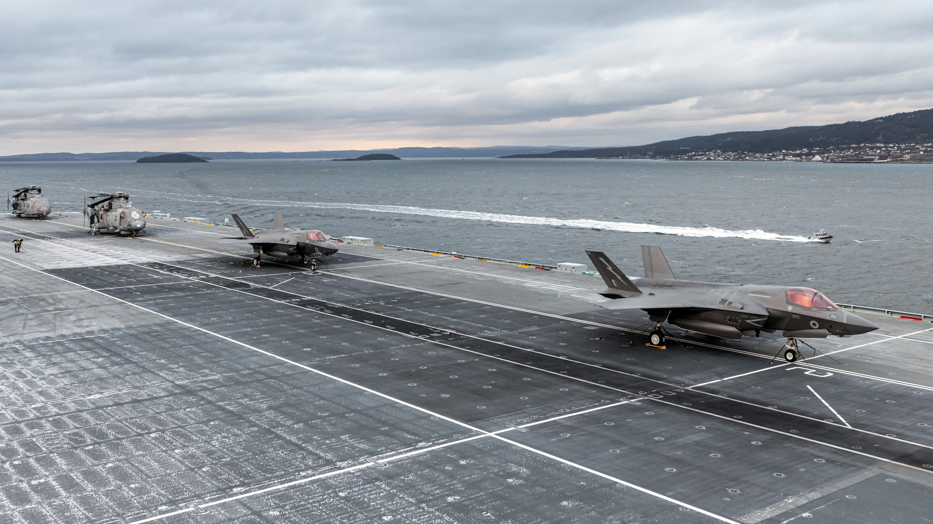 HMS Queen Elizabeth and the UK Carrier Strike Group arriving in Oslo, Norway