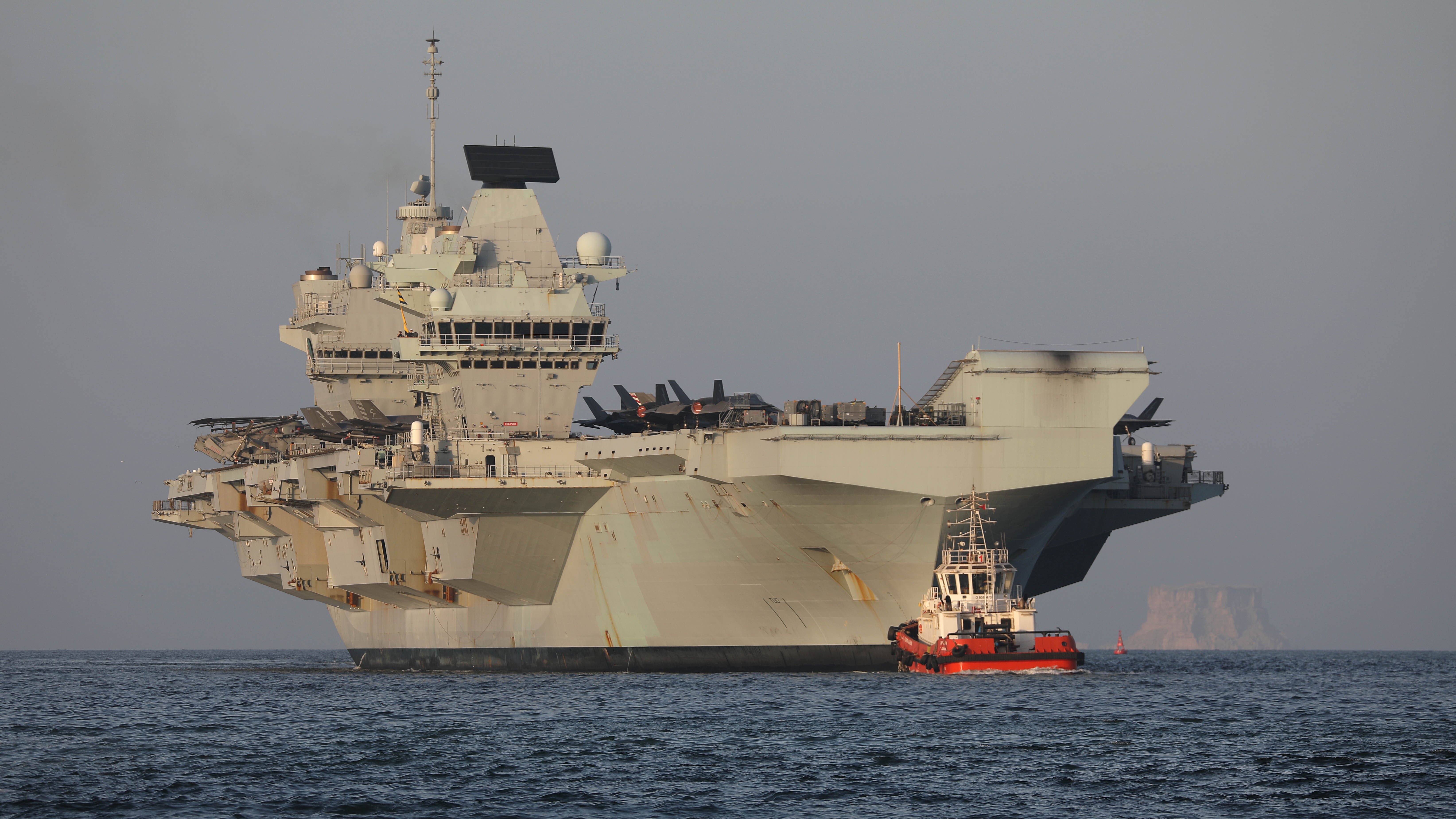 HMS Queen Elizabeth pictured in late 2021 in Oman (Picture: MOD/Crown Copyright).
