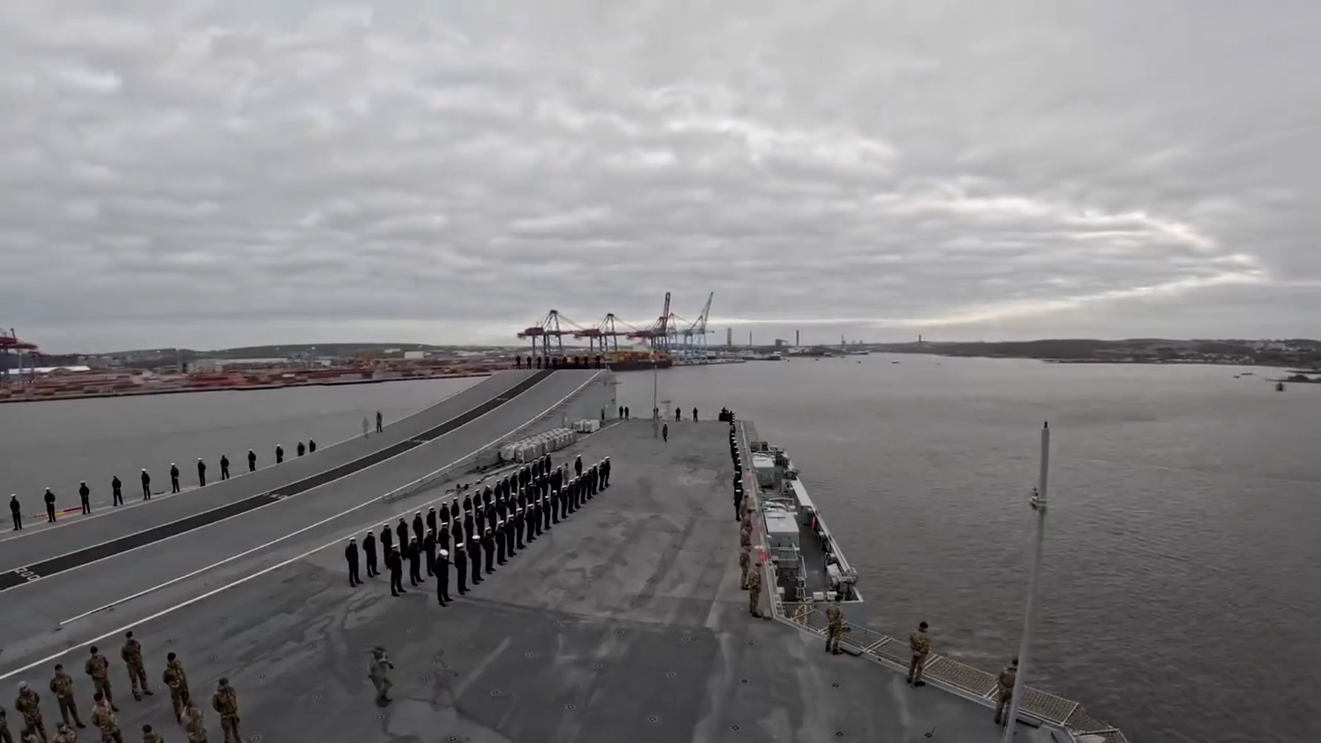 HMS Queen Elizabeth arrives in Gothenburg, Sweden 131023 CREDIT HMS Queen Elizabeth X