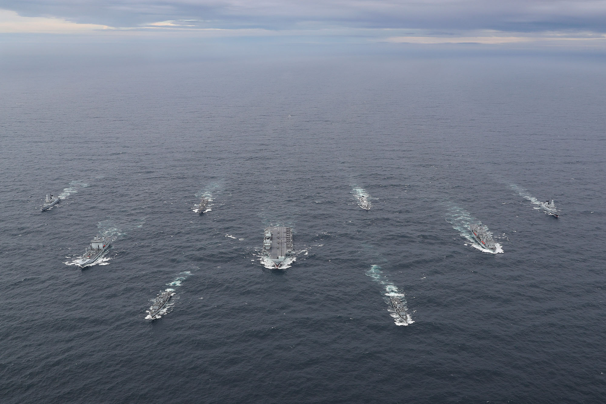 HMS Queen Elizabeth leads a UK Carrier Strike Group during Exercise Joint Warrior (Picture: Royal Navy).