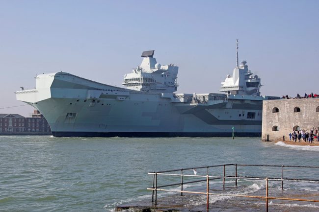 The winner of the Sustainable Business Award was a project in Portsmouth to rebuild two jetties for the Royal Navy’s new carriers (Picture: MOD).