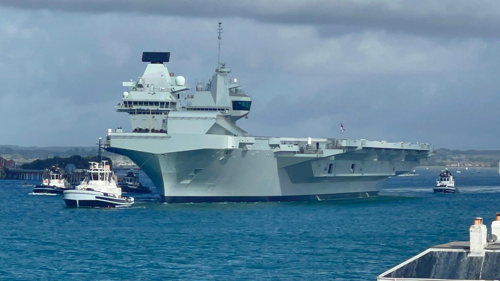 HMS Queen Elizabeth's departure from Portsmouth will be livestreamed.