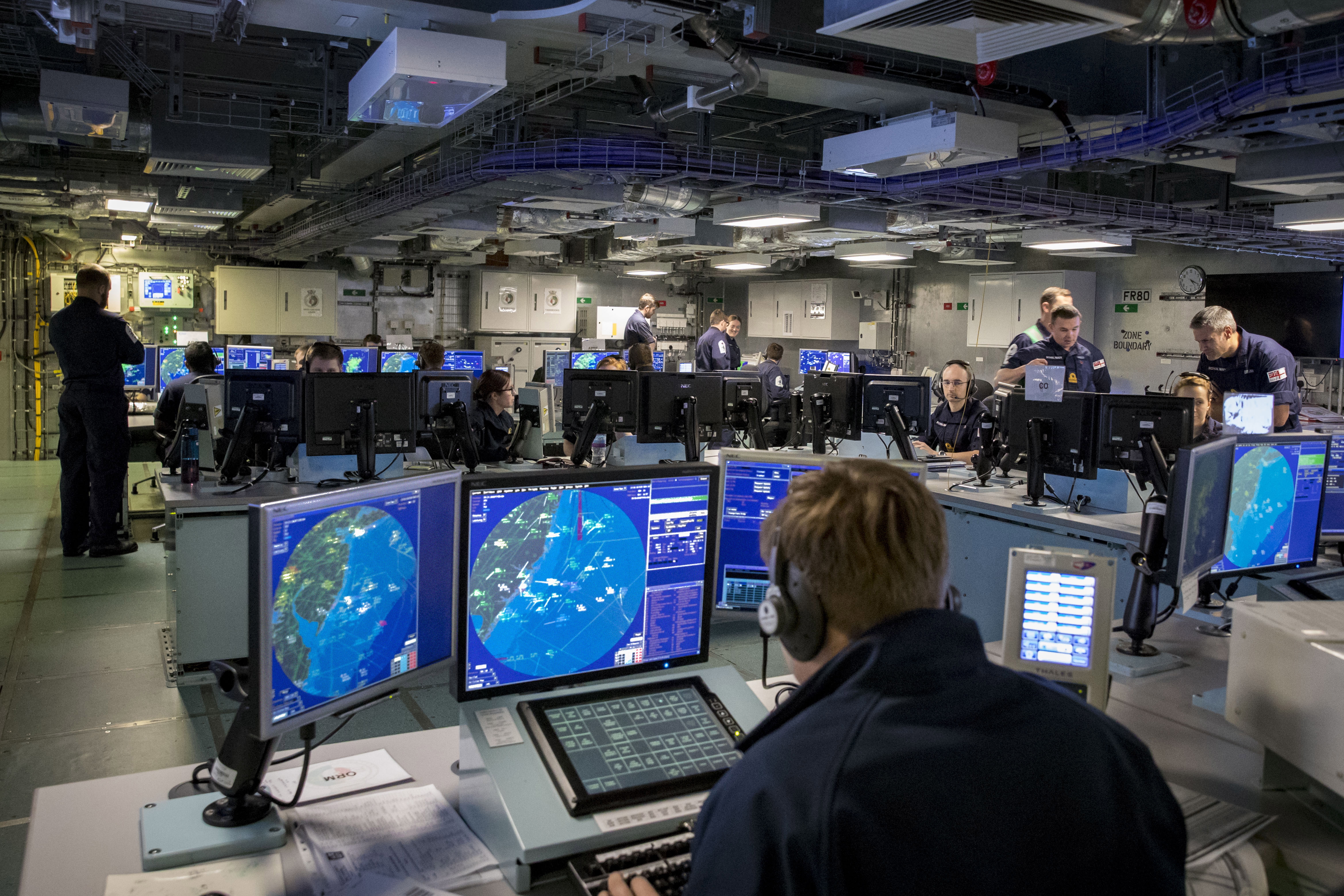 HMS Queen Elizabeth operations room during an exercise 2018 CREDIT ROYAL NAVY .jpg