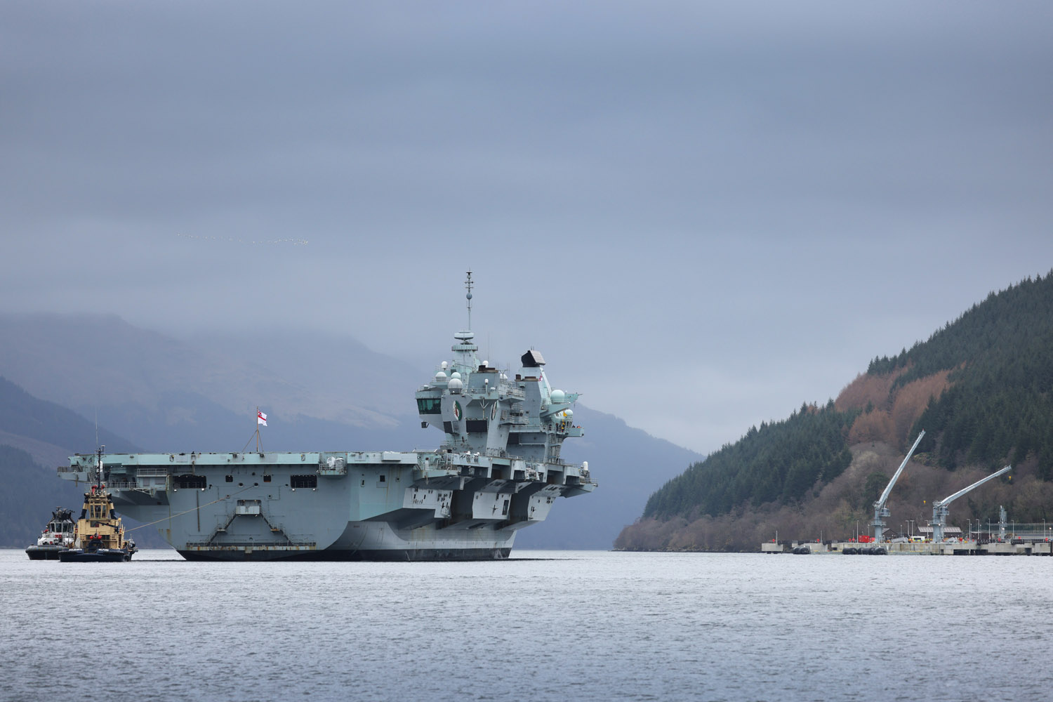 HMS QE in Clyde 14 March 2022.