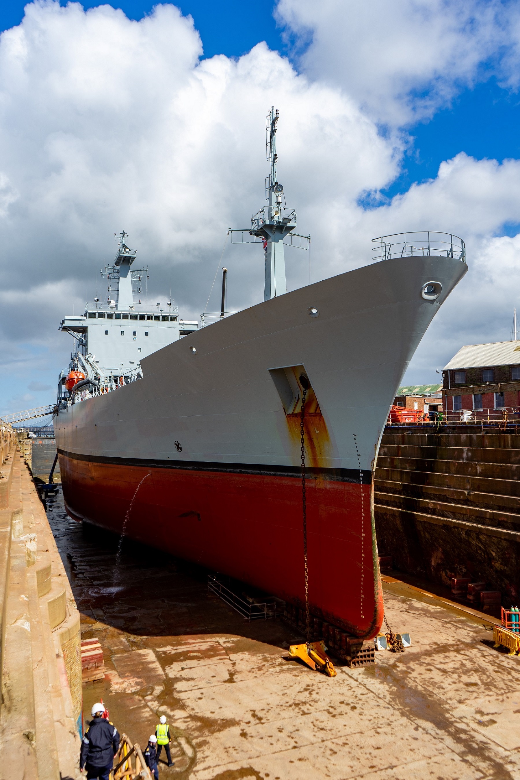Cover image: HMS Scott in the dry dock at A&P Shipyard in Falmouth (Picture: Royal Navy).