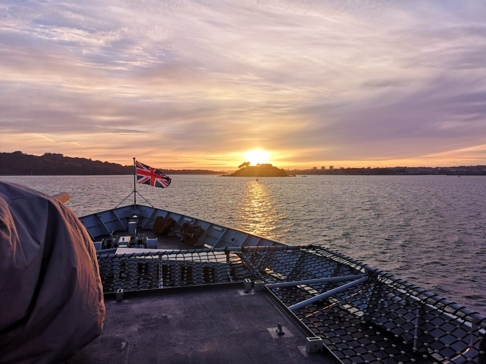 HMS Severn at anchor in Plymouth Sound (Picture: Royal Navy).