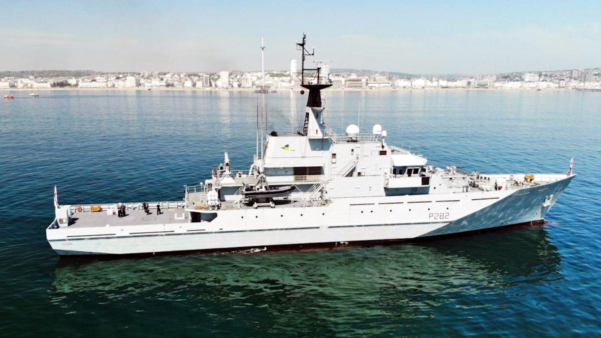 HMS Severn off the coast of Brighton (Picture: Royal Navy).