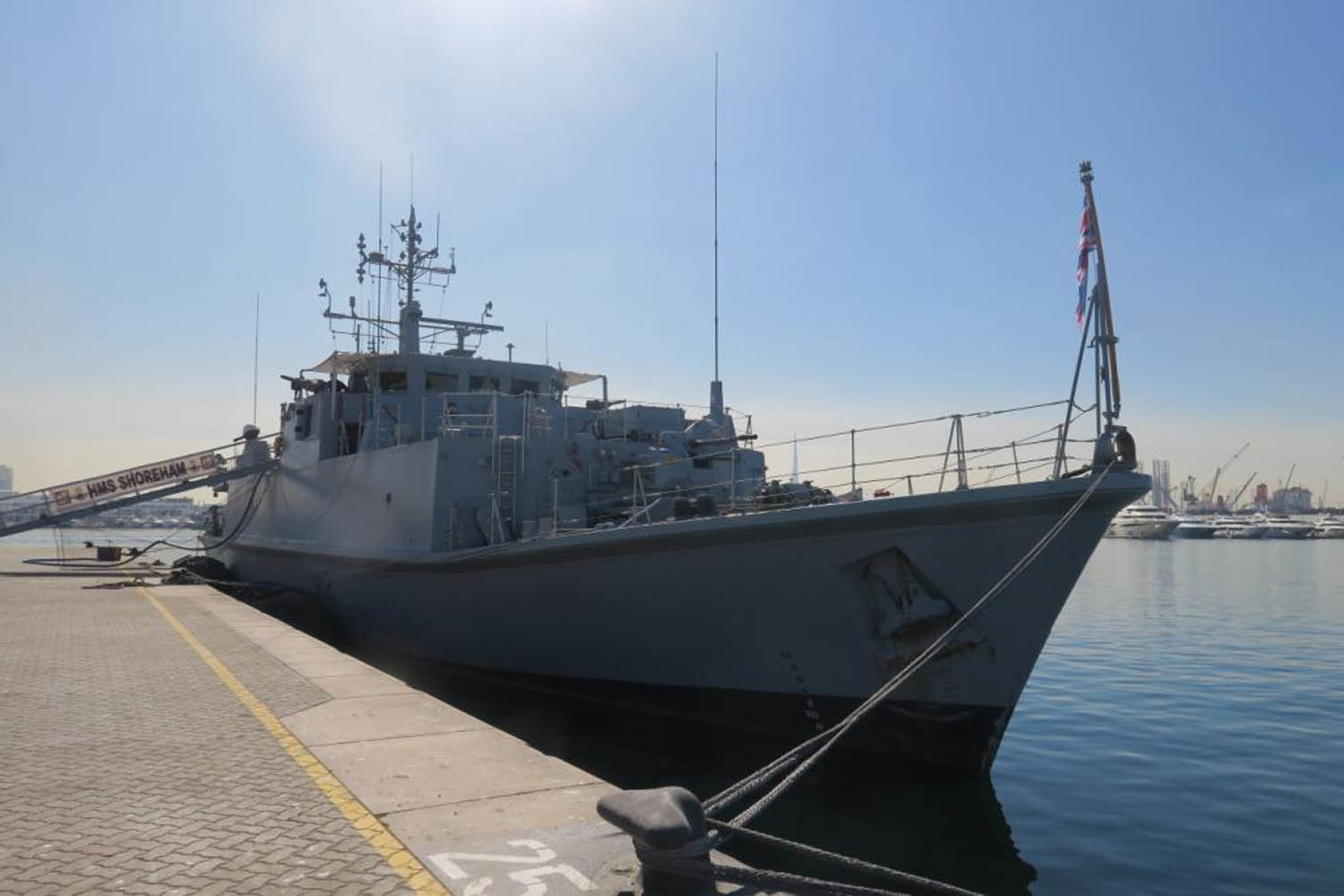 Cover image: Library picture of HMS Shoreham in Bahrain (Picture: Royal Navy). 