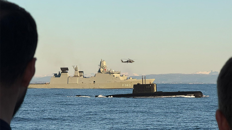 Both submarine and anti-submarine warfare skills are being put to the test or Arctic Dolphin