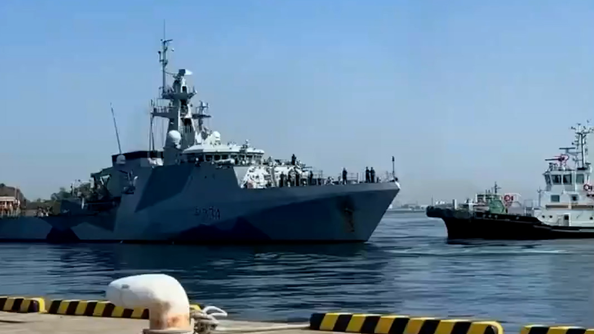 HMS Spey Arrives in Yokosuka CREDIT UK in Japan