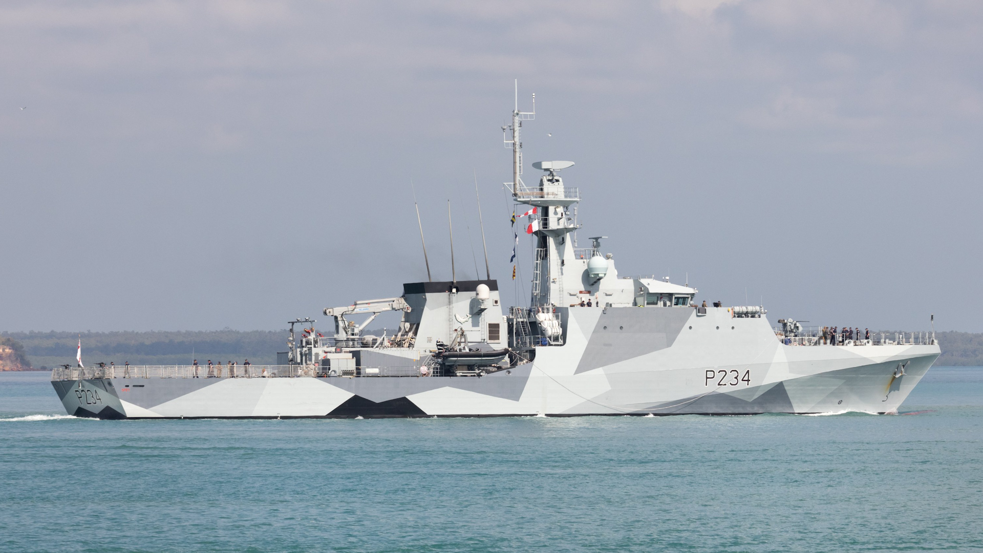 HMS Spey arrives Brisbane Australia 070823 CREDIT Defence Australia TWITTER