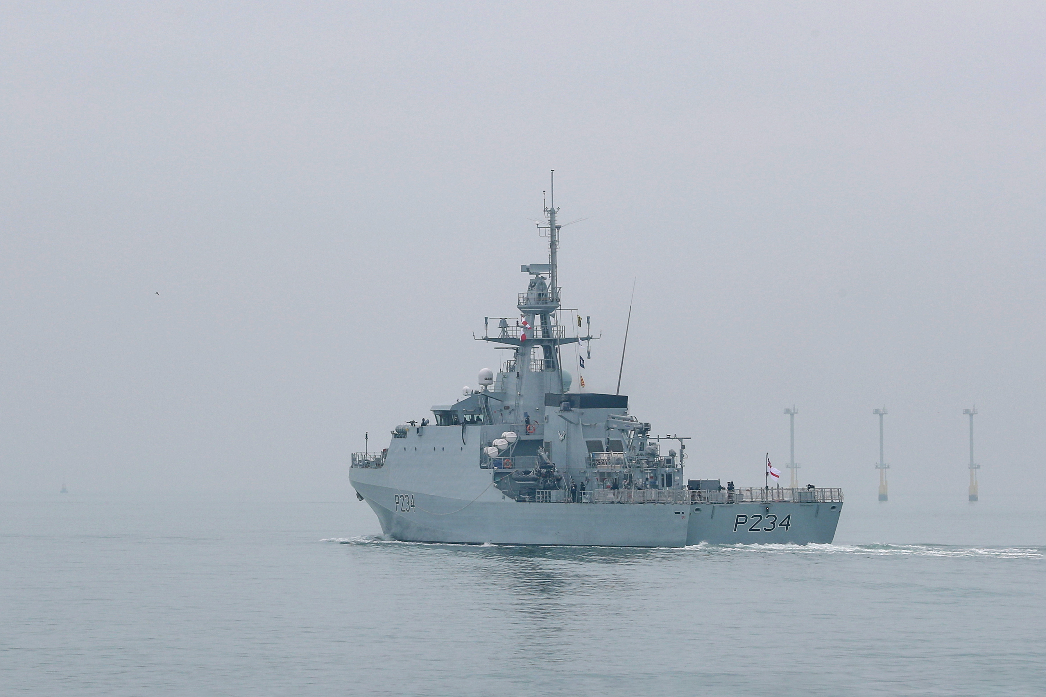 HMS Spey sets sail from Portsmouth