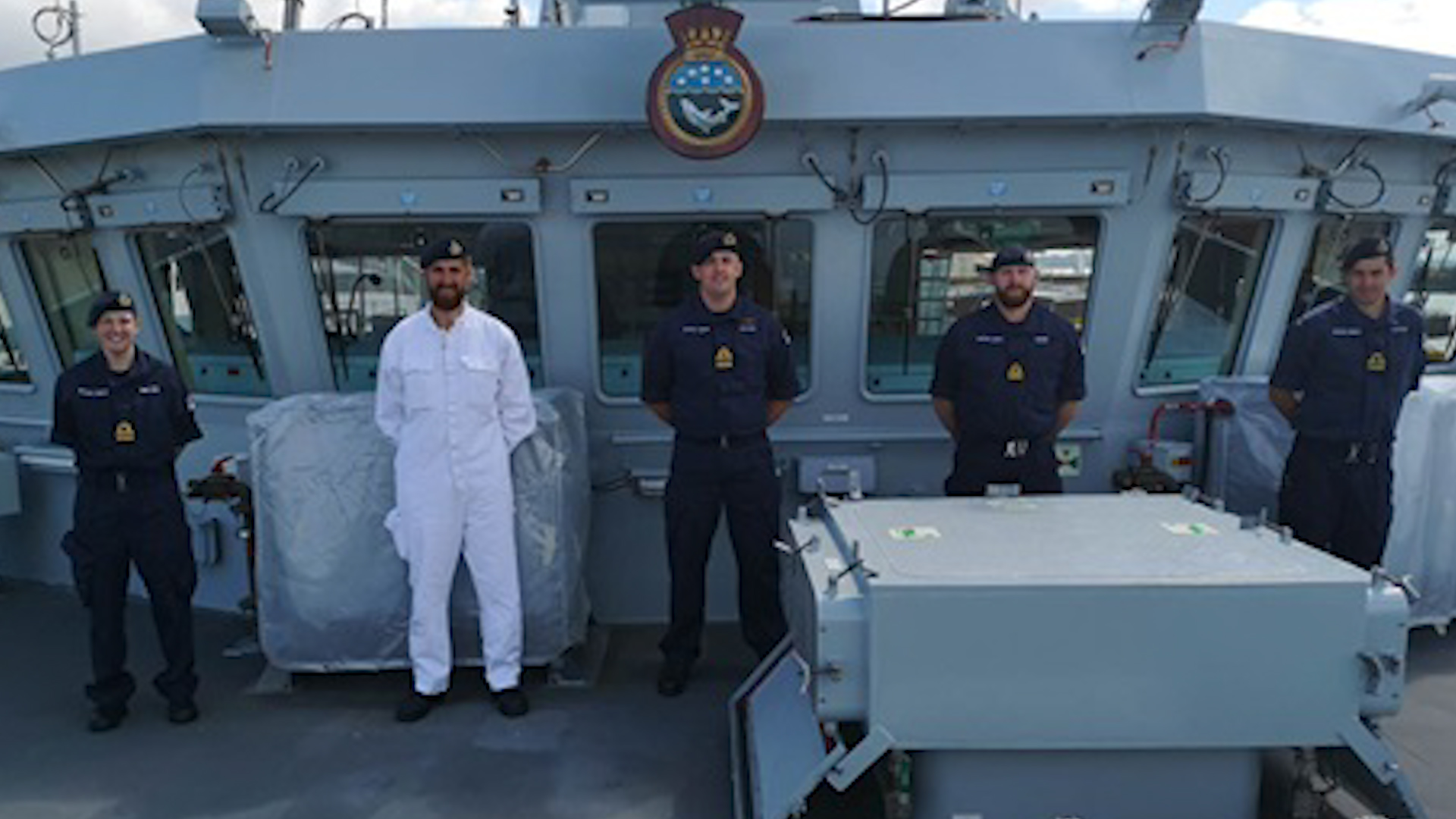 HMS Spey welcomes first sailors on board (Picture: Royal Navy).