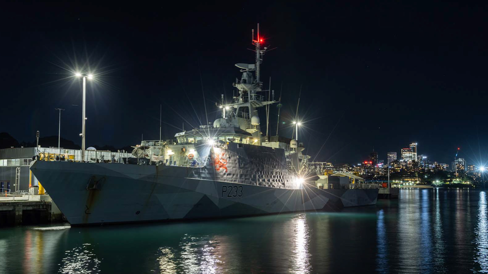 HMS Tamar alongside in Sydney Harbour 30112023 CREDIT Royal Navy