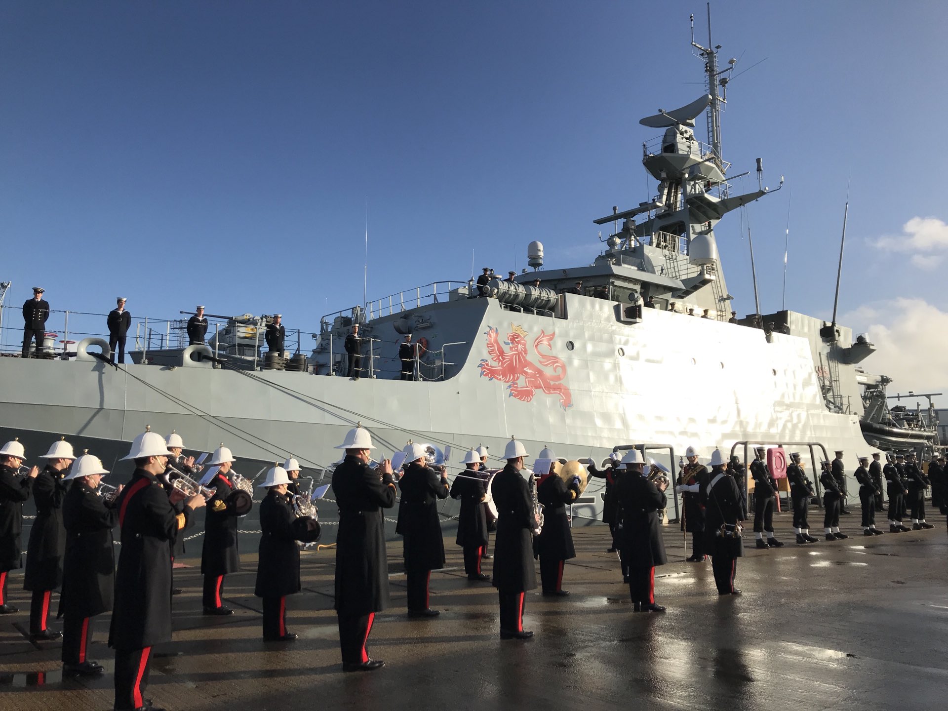 Cover image: HMS Tamar's commissioning ceremony (Picture: HMNB Portsmouth/Twitter).