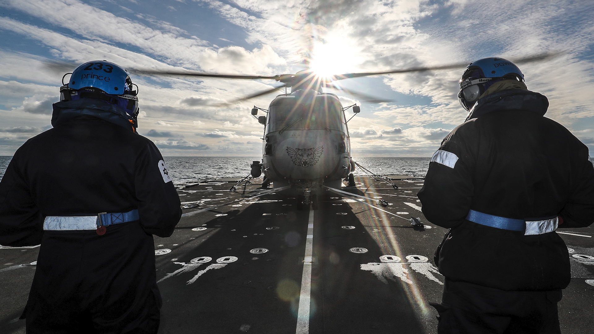 It was the first time a Merlin helicopter landed on HMS Tamar (Picture: MOD).