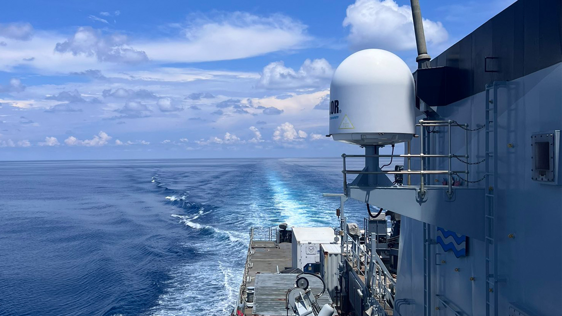 HMS Tamar is out at sea in the Indo Pacific region