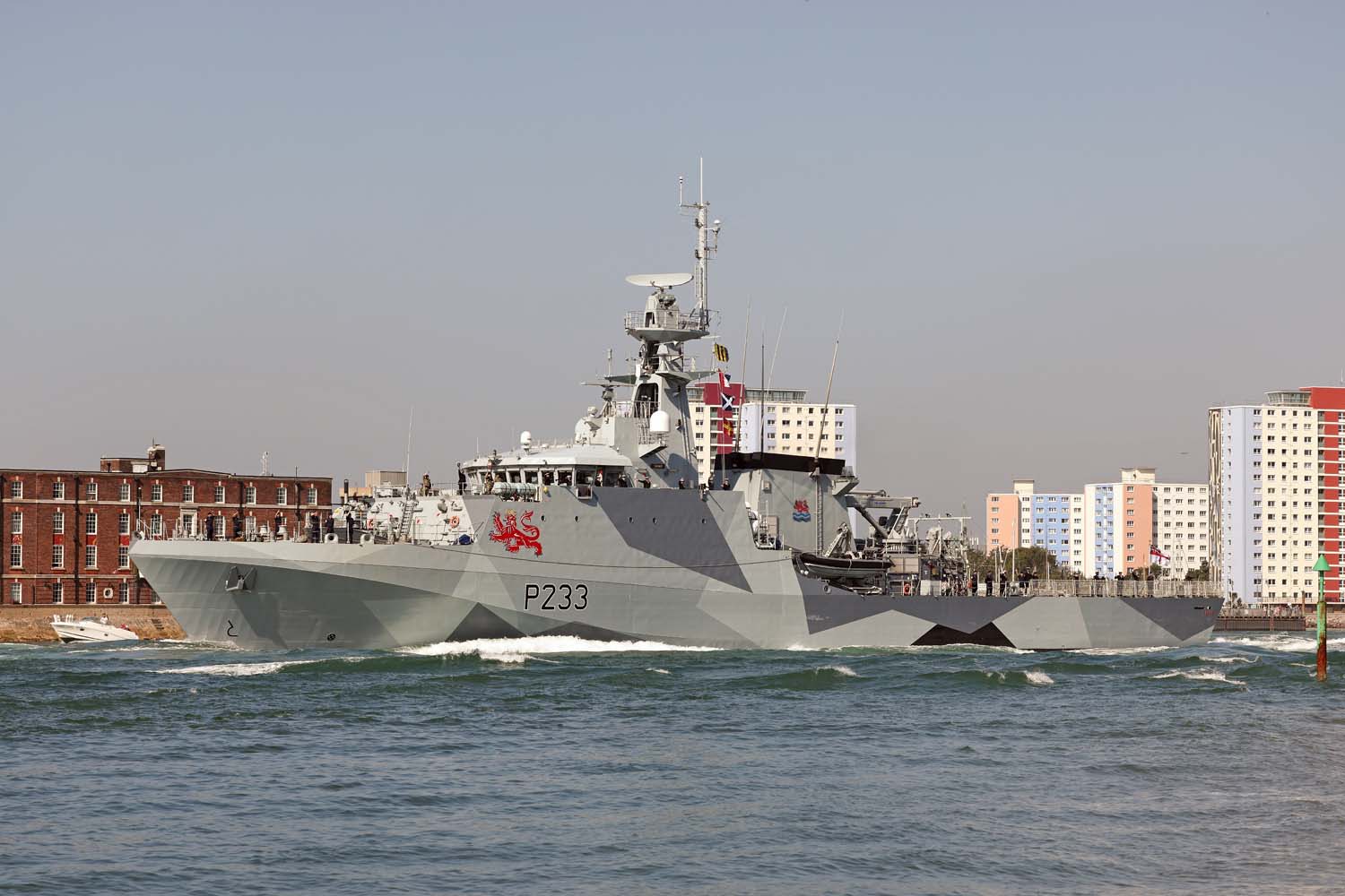 HMS Tamar leaving Portsmouth for forward deployment to Indo-Pacific 070921 CREDIT ROYAL NAVY