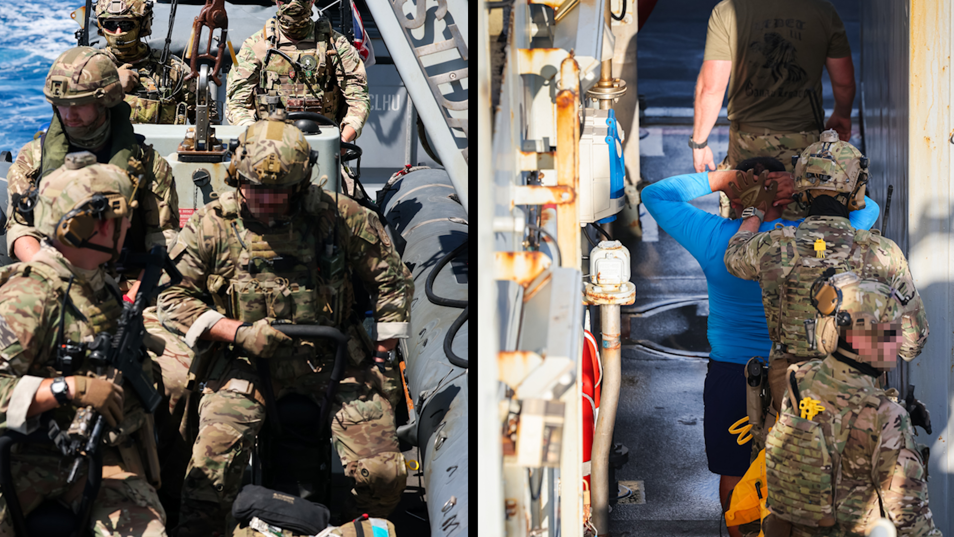 HMS Trent has seized cocaine worth more than £40 million in the Caribbean Sea