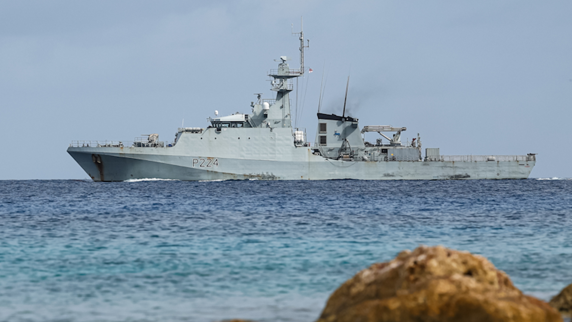 HMS Trent supports UK’s Overseas Territories in the build-up to Hurricane season 06072024 CREDIT MOD