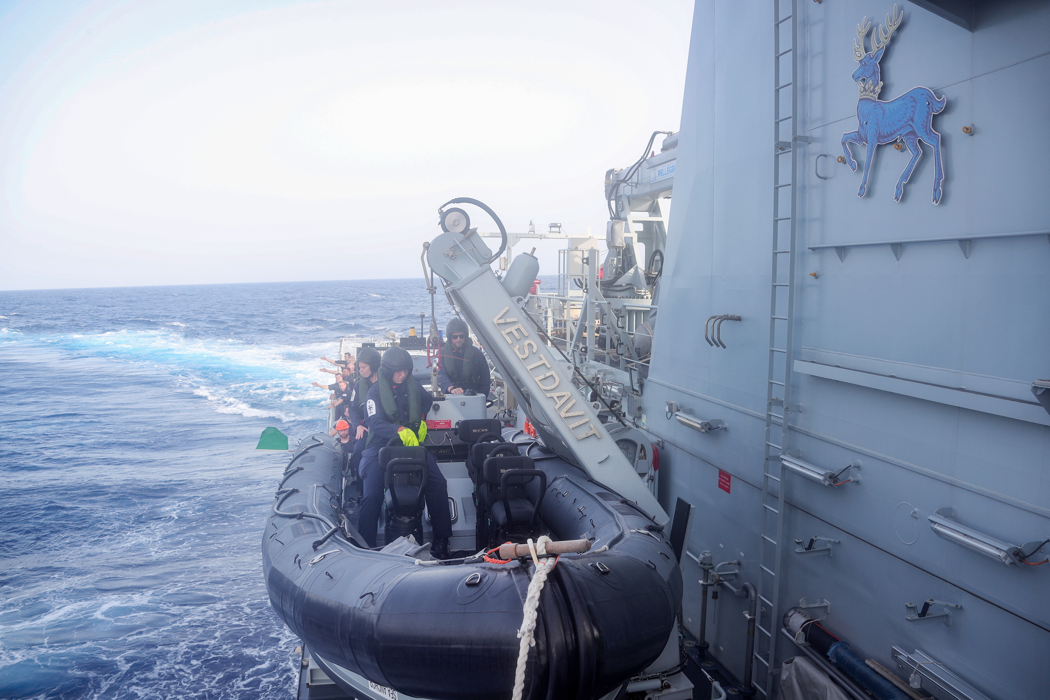 HMS Trent's seaboat on Operation Sea Guardian in the Mediterranean (Picture: Royal Navy).