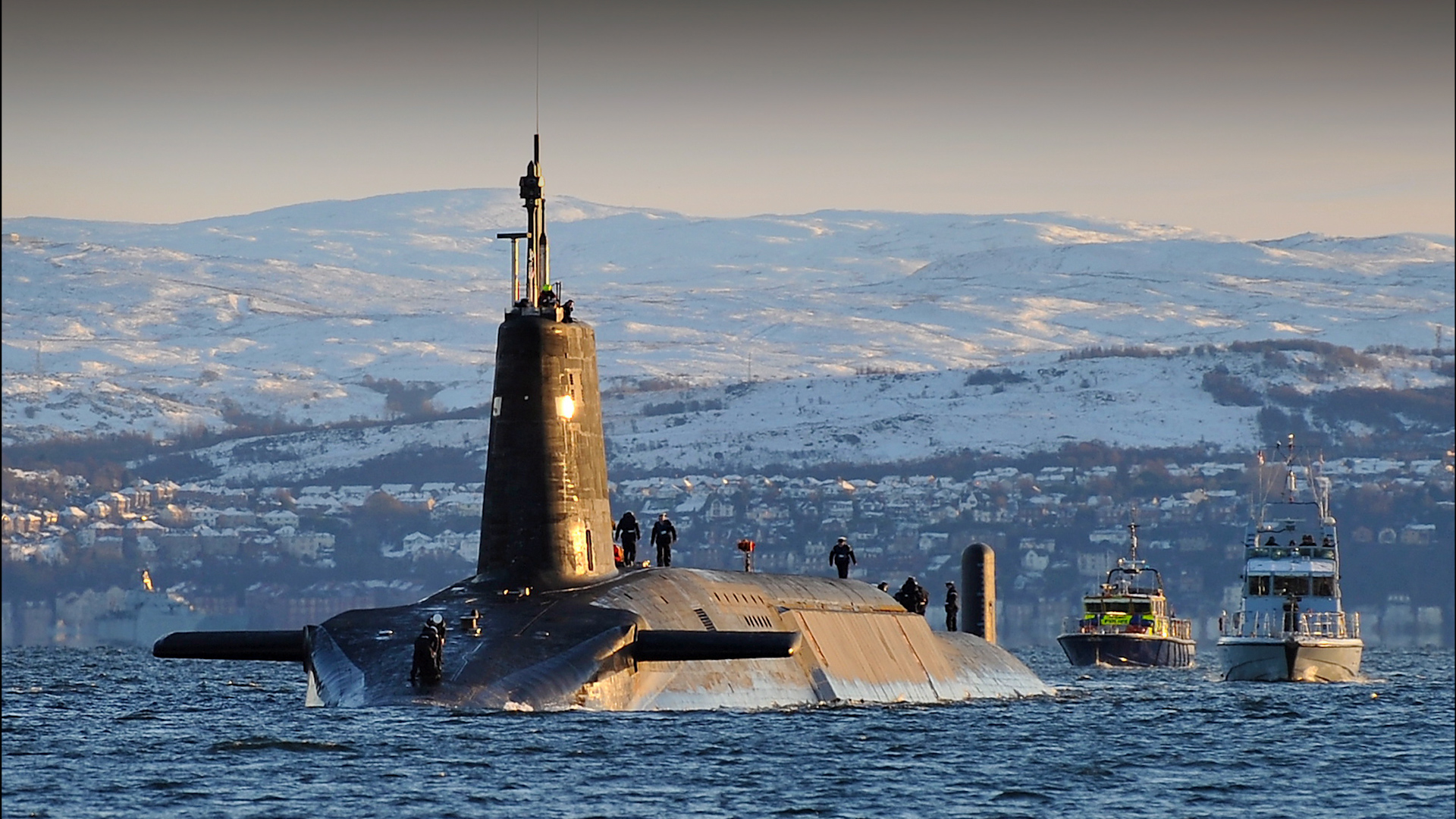 HMS Vanguard arrives back at HM Naval Base Clyde, Faslane, Scotland