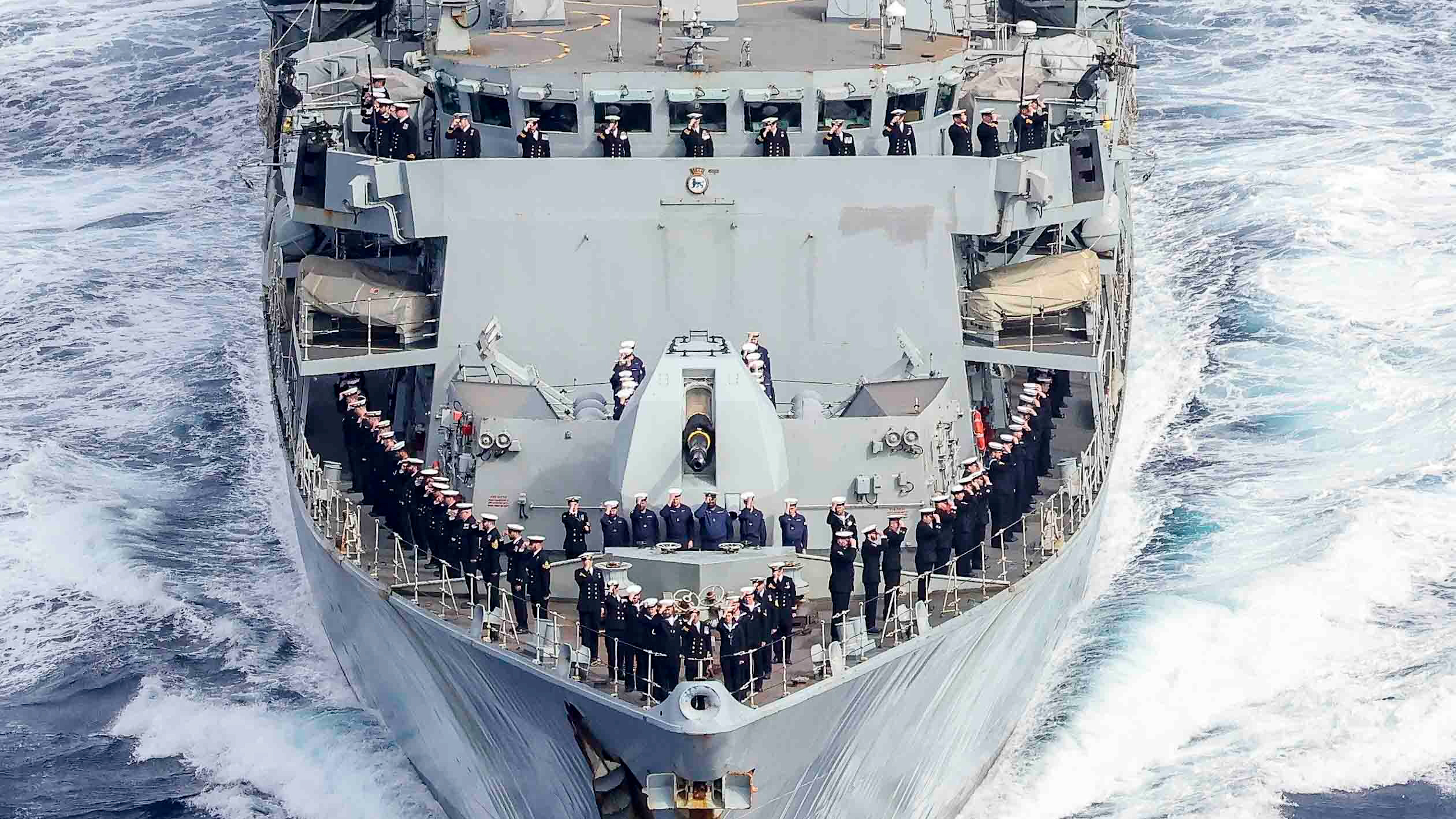 HMS Northumberland stood out during Exercise Dynamic Mongoose for its advanced tracking skills at sea (Picture: Royal Navy).