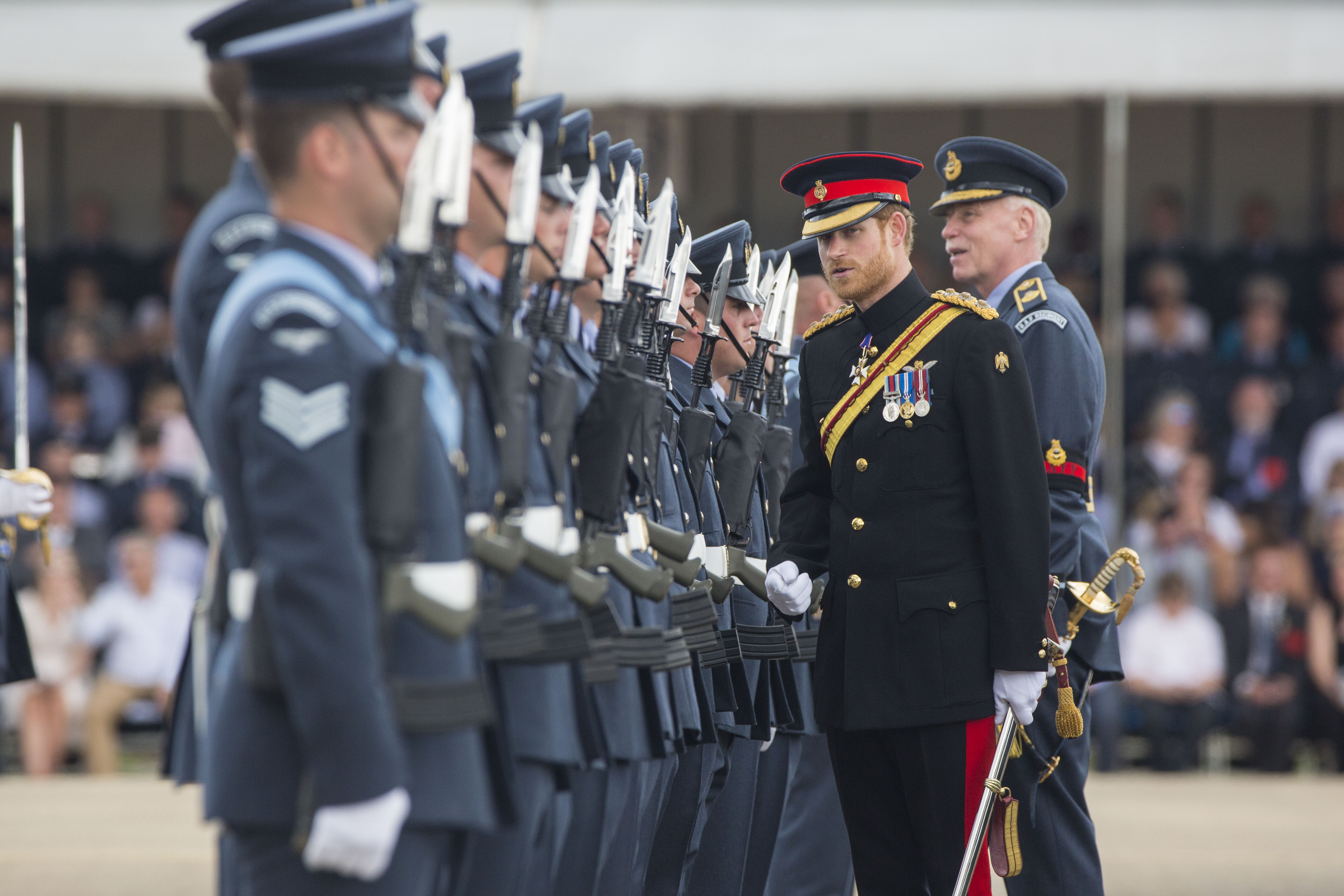 Prince Harry presents the Sword of Peace at RAF Honington