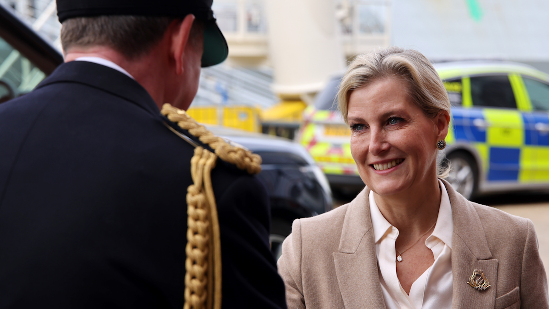 HRH Duchess Edinburgh visits HMS Daring Type 45 as Lady sponsor during Upkeep period HMNB Portsmouth 110423 CREDIT ROYAL NAVY