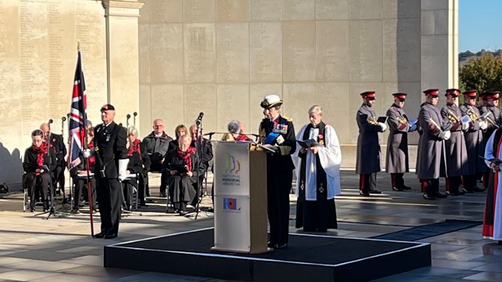 HRH The Princess Royal leads a Service of Remembrance at the National Memorial Arboretum.