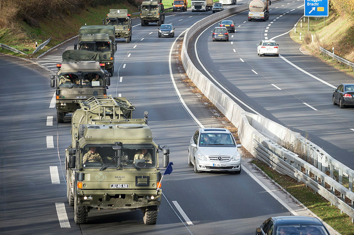 HX60 MAN Trucks with 157 Regiment, Royal Logistic Corps, in Germany in 2016 (picture: MOD)