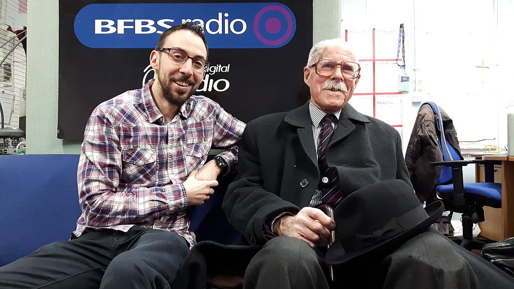 Sam Mercer MBE Korean War Veteran With Hal Stewart Forces Radio BFBS