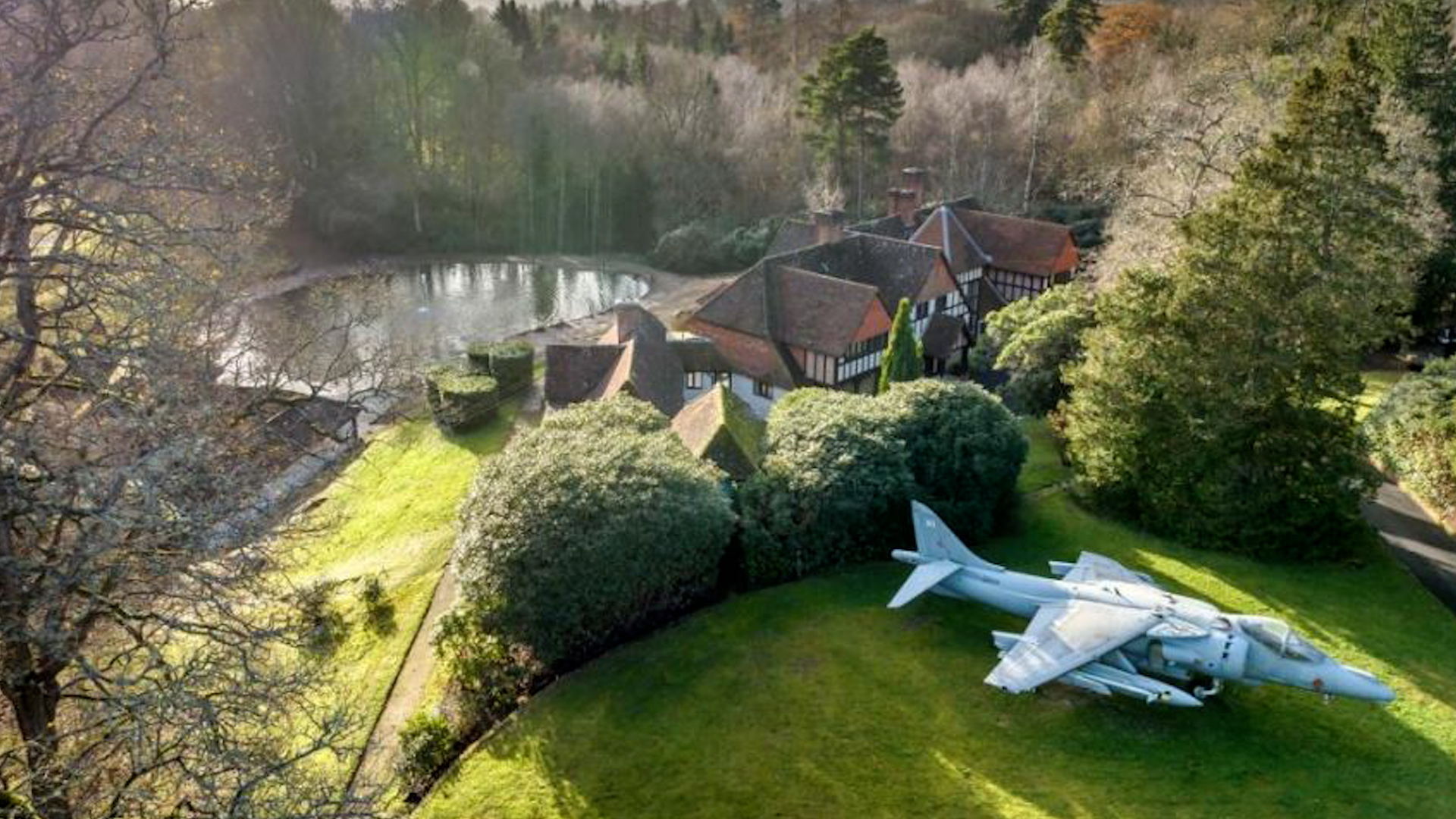 For the  £3.95m asking price you get a Harrier jump jet with a six-bedroom house thrown in (Picture: Savills)