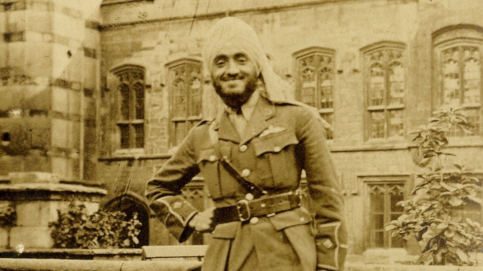 Flt Lt Hardit Singh Malik pictured during the First World War (Picture: Balliol College, Oxford FFU07-63l)