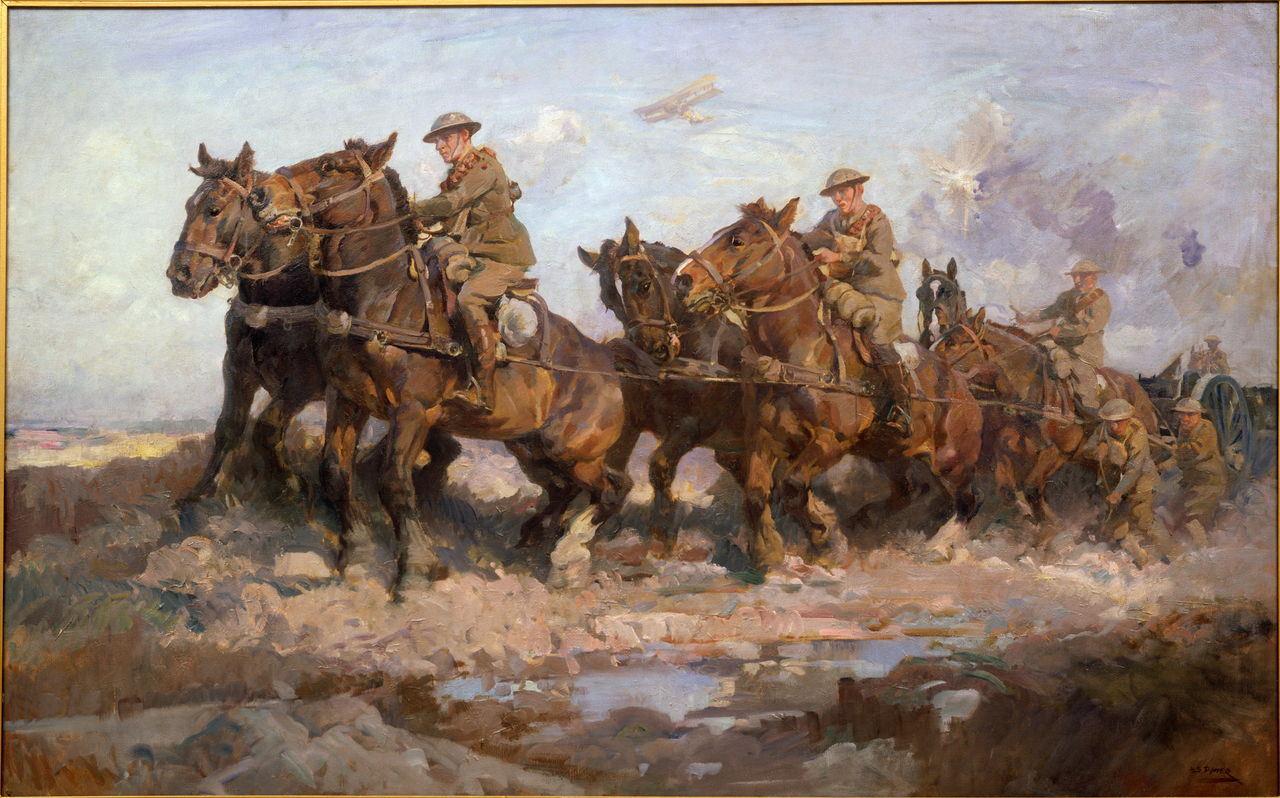 Harold_Septimus_Power_-_Bringing_up_the_guns from Archives New Zealand