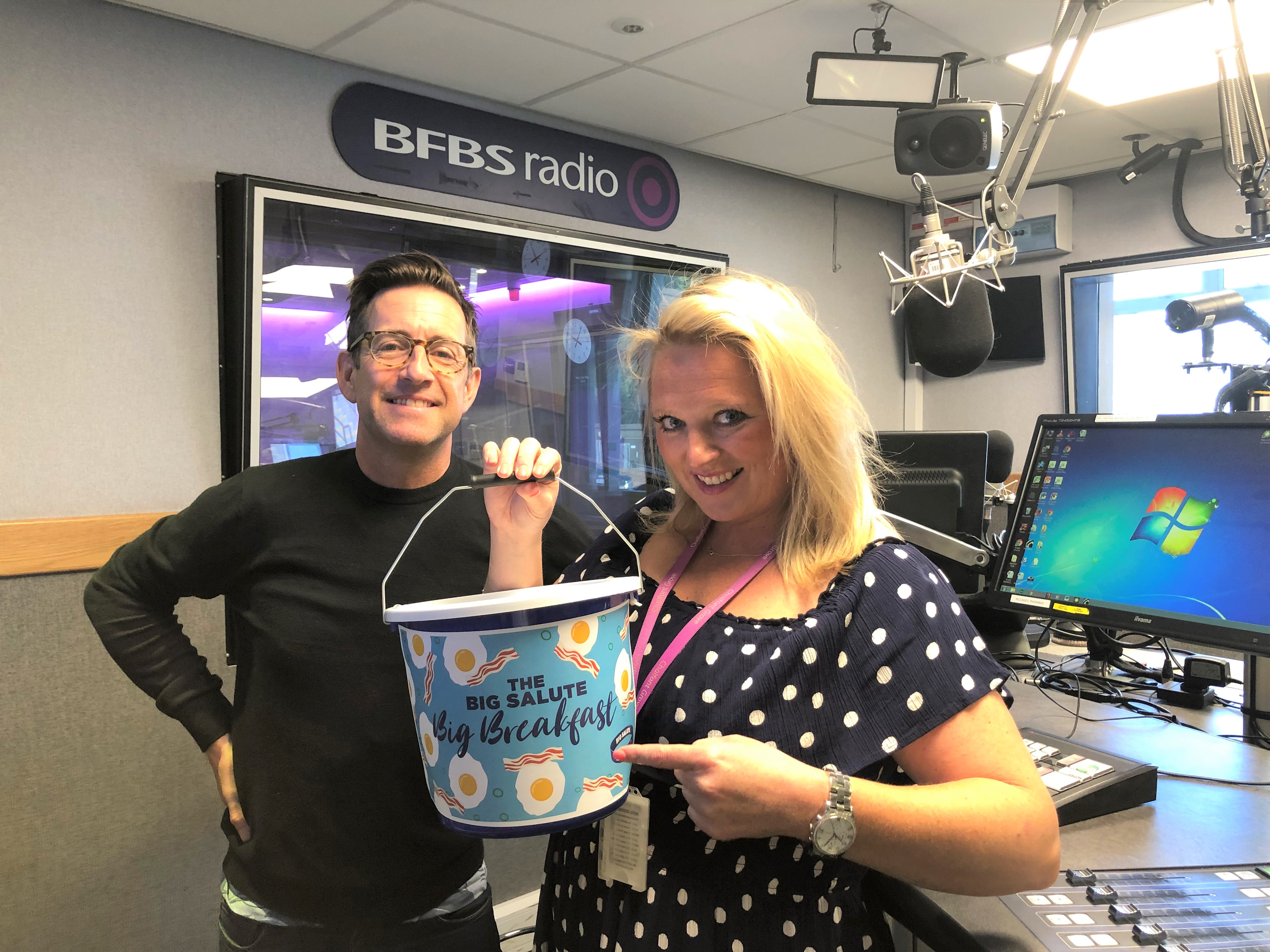 Richard Hatch and Verity Geere with the Big Salute Big Breakfast