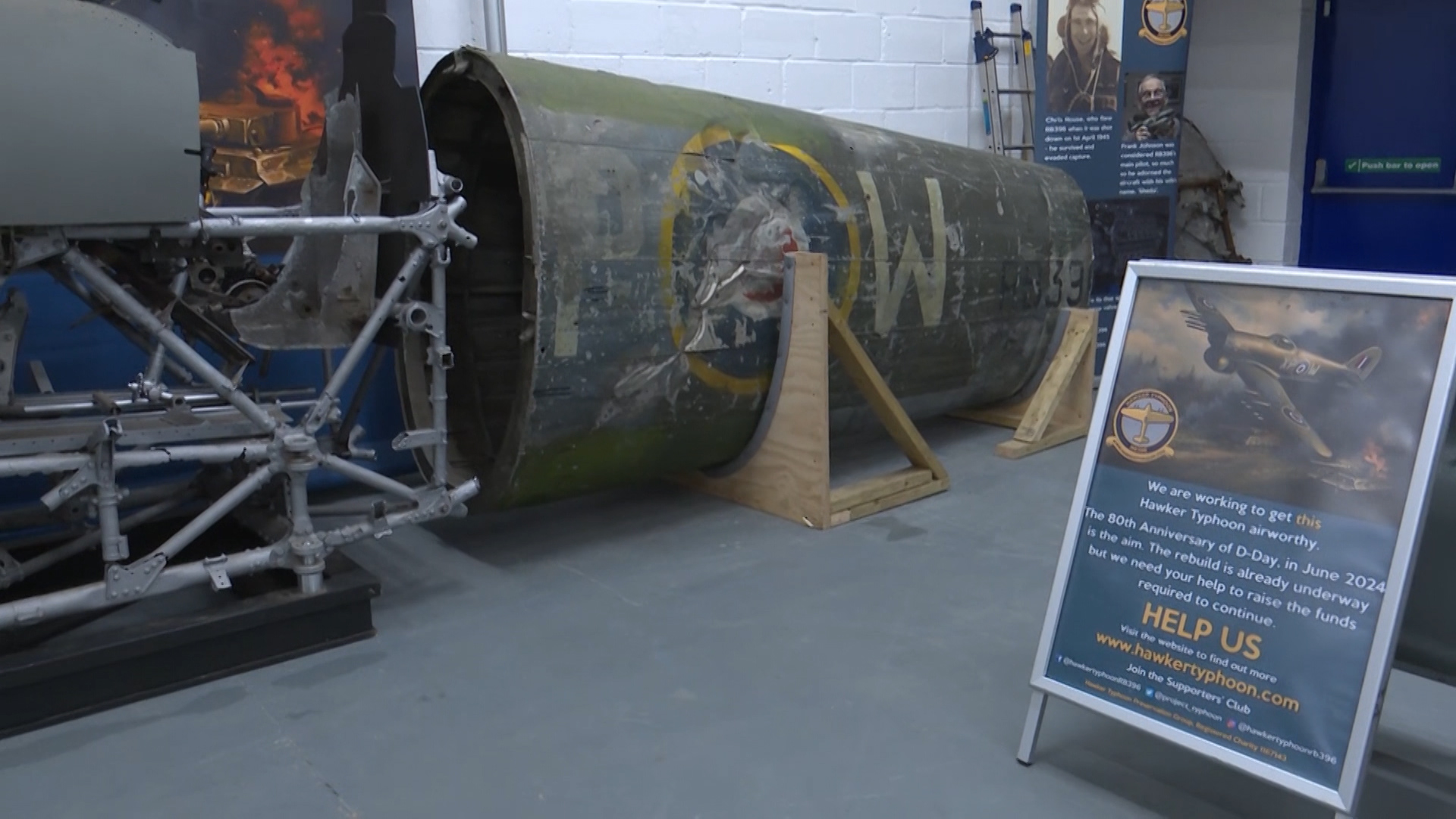 Hawker Typhoon rebuild 201118 Credit BFBS