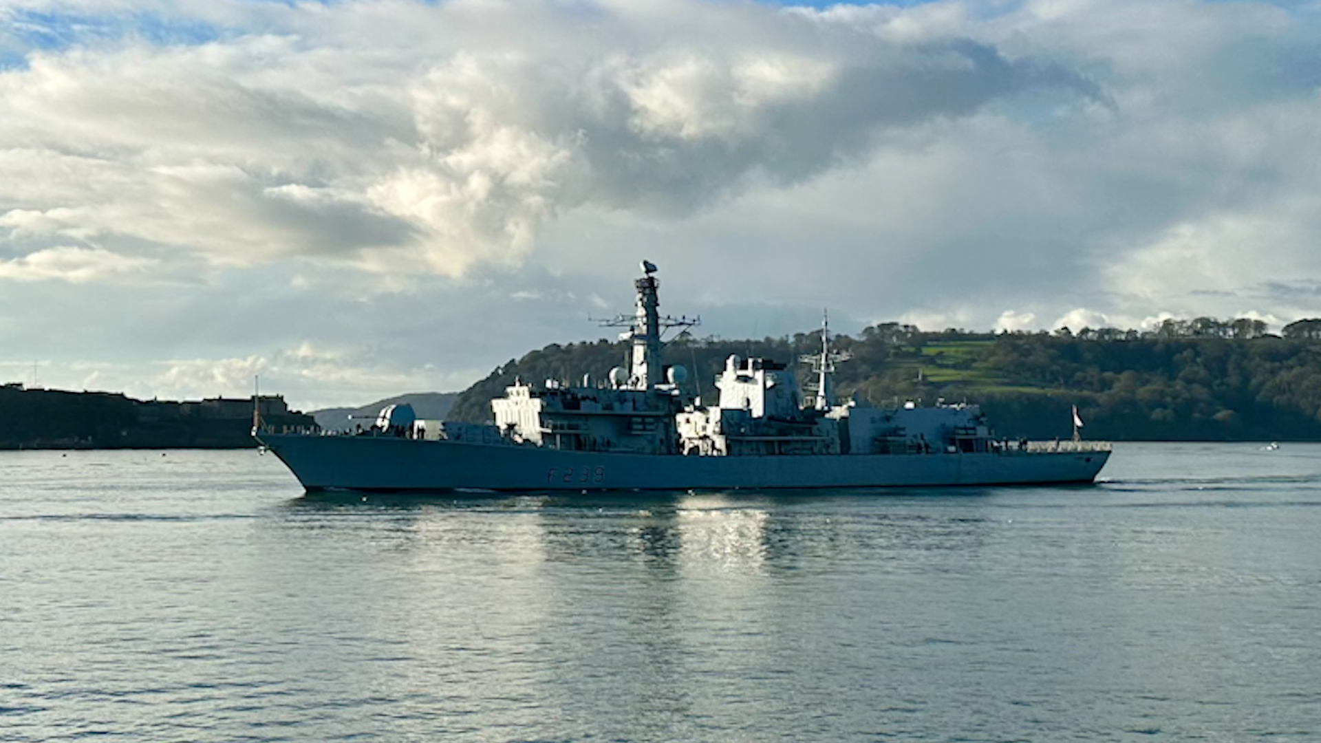 Heading out for 2024 HMS Richmond sets sail 05012024 CREDIT BFBS