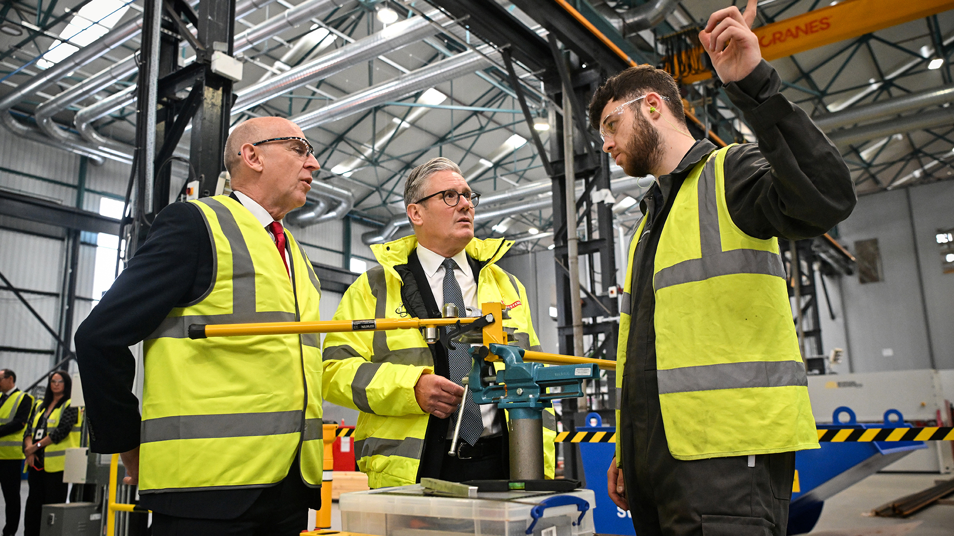 Defence Secretary John Healey joined the Prime Minister on his visit to Govan