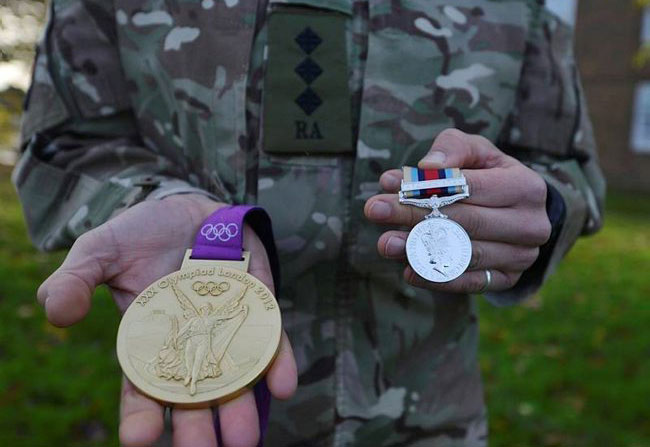 Heather Stanning Olympic gold & Afghanistan medal